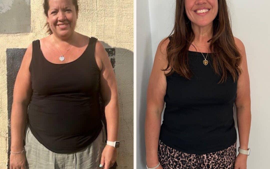 Before and after weight loss transformation comparison photos