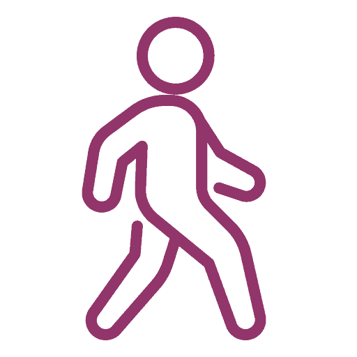 RejuvaMed Health & Wellness | Vasectomy Purple stick figure walking or running in motion