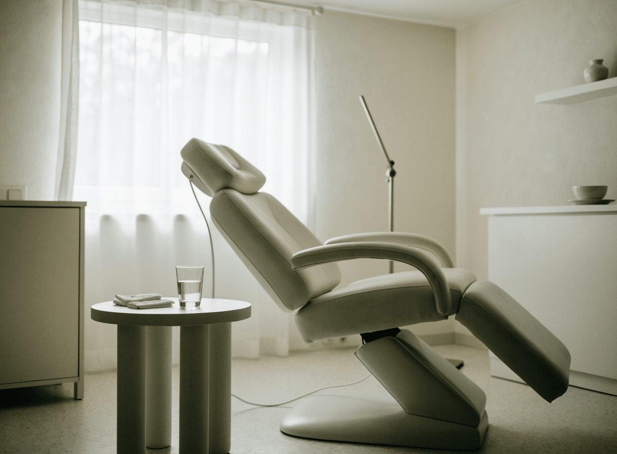 Clinic treatment room used for assessing causes of excessive sweating
